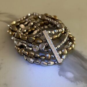 J. Jill Gold and Silver Multi-Strand Bracelet